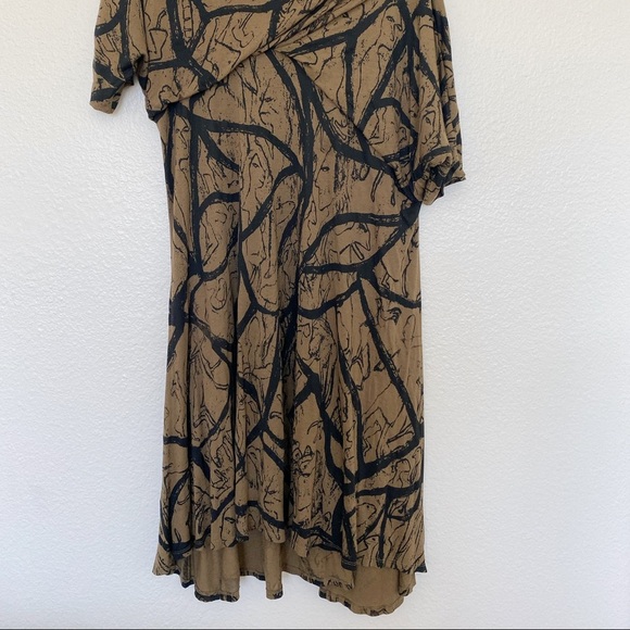 MATT HILDUR Icelandic Design Asymmetric Midi Dress Handmade in Peru SZ S - Picture 7 of 9